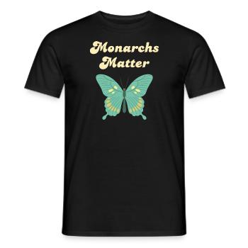 Monarchs Matter Butterfly 60s 70s Retro - Men's T-Shirt - black - Front - AI Model Male 178 light (178cm)