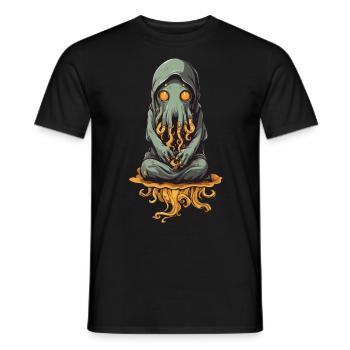 Monstre visqueux tentacule d’Halloween - T-shirt homme - noir - Devant - AI Model Male 178 light (178cm)