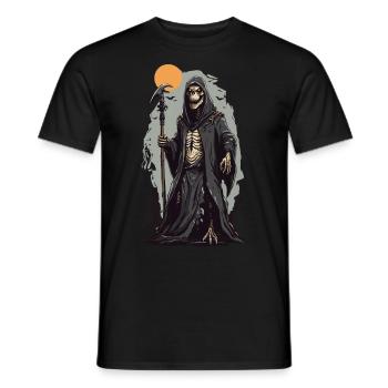 Sorcier, Reptile, Faucheuse, Mage, Halloween Horreur - T-shirt homme - noir - Devant - AI Model Male 178 light (178cm)