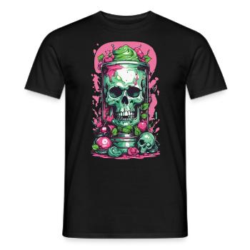 Pastel Goth Okkultes Skull Weirdcore Design - Männer T-Shirt - Schwarz - Vorne - AI Model Male 178 light (178cm)