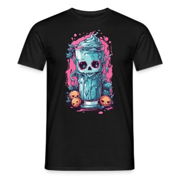 Occult Goth Kawaii Toxic Milkshake Design - Men's T-Shirt - black - Front - AI Model Male 178 light (178cm)
