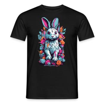 Gothic Kawaii Psycho Goth Bunny Pastel Unique - Männer T-Shirt - Schwarz - Vorne - AI Model Male 178 light (178cm)