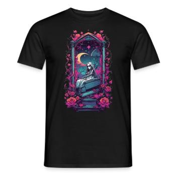 Neon Gothic Friedhof Okkultes Design - Männer T-Shirt - Schwarz - Vorne - AI Model Male 178 light (178cm)