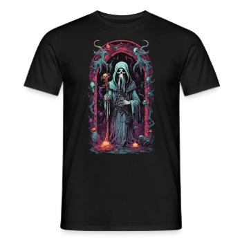 Underworld Grim Reaper Magic Halloween Design - Men's T-Shirt - black - Front - AI Model Male 178 light (178cm)
