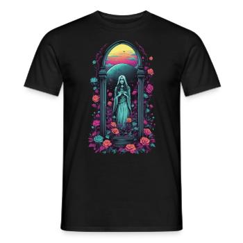 Retro Goth Vaporwave Viktorianisch Streetwear - Männer T-Shirt - Schwarz - Vorne - AI Model Male 178 light (178cm)