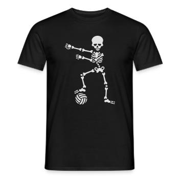 Skelett Volleyball the floss dance flossing - Männer T-Shirt - Schwarz - Vorne - AI Model Male 178 light (178cm)