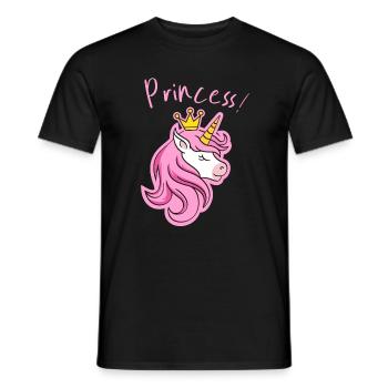 Majestueuse couronne de licorne imprimée - T-shirt homme - noir - Devant - AI Model Male 178 light (178cm)