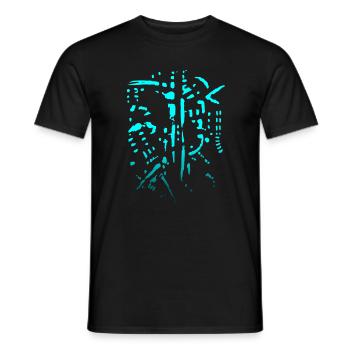 Biking Horror - Skelett Abstrakt - Männer T-Shirt - Schwarz - Vorne - AI Model Male 178 light (178cm)