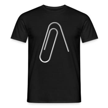 Büroklammer reset Helpdesk PC Techniker Nerd Geek - Männer T-Shirt - Schwarz - Vorne - AI Model Male 178 light (178cm)