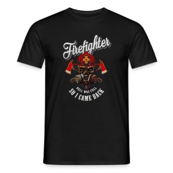 Chemise de retour de crâne de pompier - T-shirt homme - noir - Devant - AI Model Male 178 light (178cm)