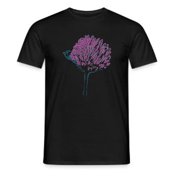 Blühender Klee Kleeblüte Glücksklee - Männer T-Shirt - Schwarz - Vorne - AI Model Male 178 light (178cm)