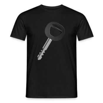 Clé de voiture unique pour les fans d’automobile - T-shirt homme - noir - Devant - AI Model Male 178 light (178cm)