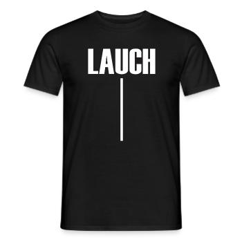 Lauch - minimalistisches Design T-Shirt - Männer T-Shirt - Schwarz - Vorne - AI Model Male 178 light (178cm)