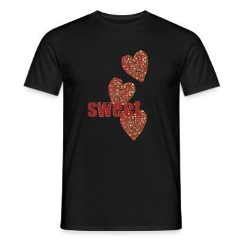 sweet hearts - Männer T-Shirt - Schwarz - Vorne - AI Model Male 178 light (178cm)