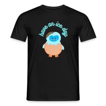 Have an ice day Penguin - Men's T-Shirt - black - Front - AI Model Male 178 light (178cm)