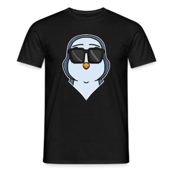 cooler Pinguin mit Sonnenbrille - Männer T-Shirt - Schwarz - Vorne - AI Model Male 178 light (178cm)