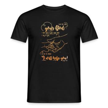 Isaiah Bible Verse I Help You - Men's T-Shirt - black - Front - AI Model Male 178 light (178cm)