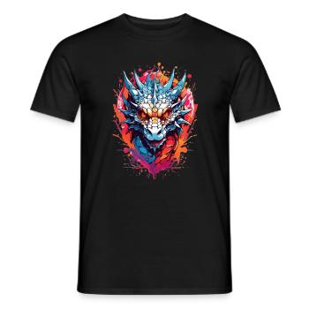 Cool Dragon - T-shirt homme - noir - Devant - AI Model Male 178 light (178cm)