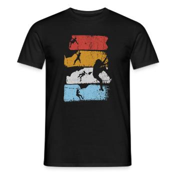 Surf Stripes Silhouette - Männer T-Shirt - Schwarz - Vorne - AI Model Male 178 light (178cm)