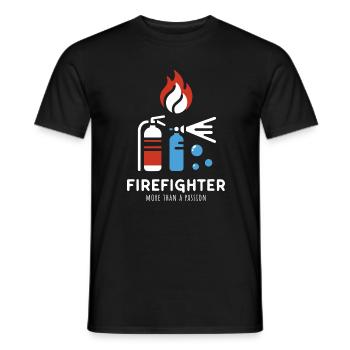 Firefighter Association More Than a Passion - Men's T-Shirt - black - Front - AI Model Male 178 light (178cm)
