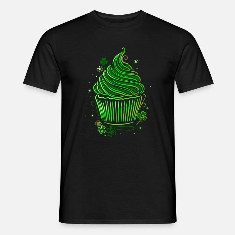 St Patricks Day Cupcake Muffin - Männer T-Shirt - Schwarz