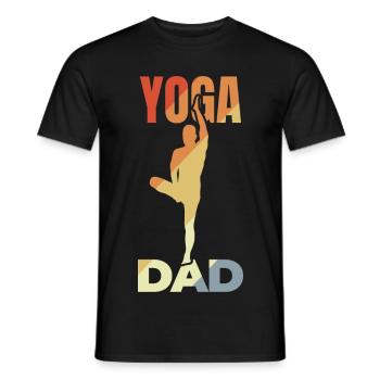 Yoga Vater - Männer T-Shirt - Schwarz - Vorne - AI Model Male 178 light (178cm)