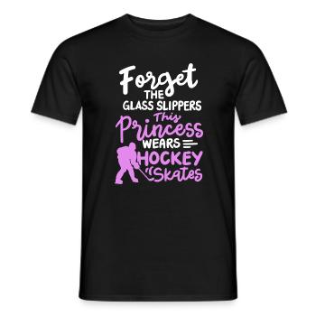 Eishockey Mädchen Hockey Schlittschuhe - Männer T-Shirt - Schwarz - Vorne - AI Model Male 178 light (178cm)