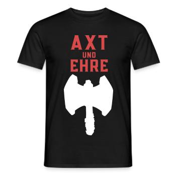 Axt und Ehre - Männer T-Shirt - Schwarz - Vorne - AI Model Male 178 light (178cm)