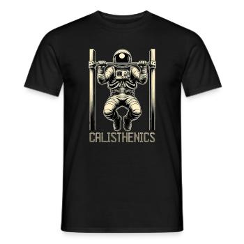 Calisthenics Astronaut Pull-ups Gift - Men's T-Shirt - black - Front - AI Model Male 178 light (178cm)