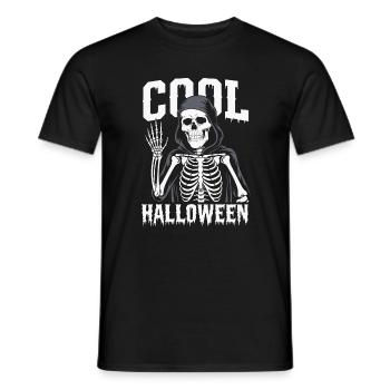 Squelette d’Halloween cool - T-shirt homme - noir - Devant - AI Model Male 178 light (178cm)
