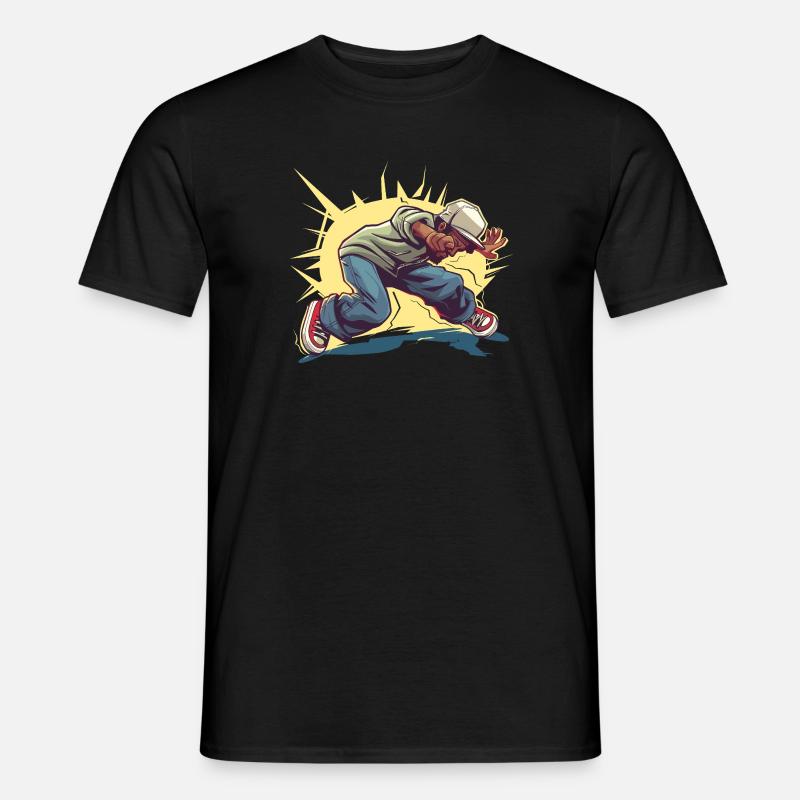 Breakdancer Grafik - Männer T-Shirt - Schwarz