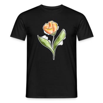 Tulpe - Männer T-Shirt - Schwarz - Vorne - AI Model Male 178 light (178cm)