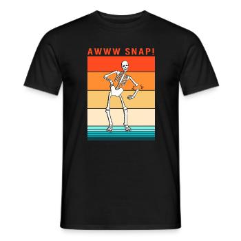 Fracture du bras Fracture osseuse du squelette d’Halloween - T-shirt homme - noir - Devant - AI Model Male 178 light (178cm)