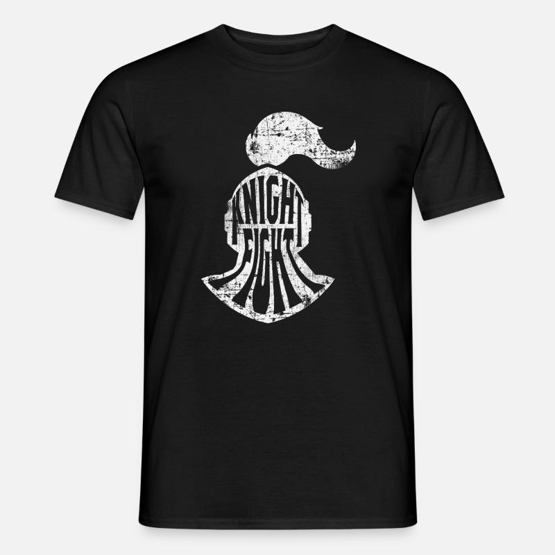 Ritter Ritterhelm  - Männer T-Shirt - Schwarz
