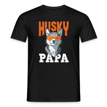 Drôle Husky Husky Propriétaire Husky Propriétaire Cadeau - T-shirt homme - noir - Devant - AI Model Male 178 light (178cm)