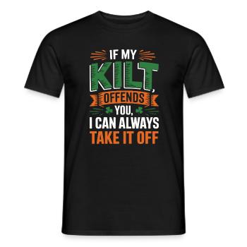 If my kilt bothers me, I can take it off - Men's T-Shirt - black - Front - AI Model Male 178 light (178cm)