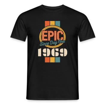 Legendary since 1969 - Men's T-Shirt - black - Front - AI Model Male 178 light (178cm)