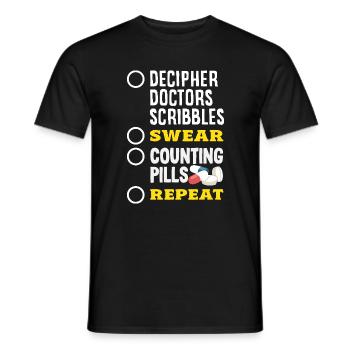 Apotheker Pharmazeutisch-technischer - Männer T-Shirt - Schwarz - Vorne - AI Model Male 178 light (178cm)
