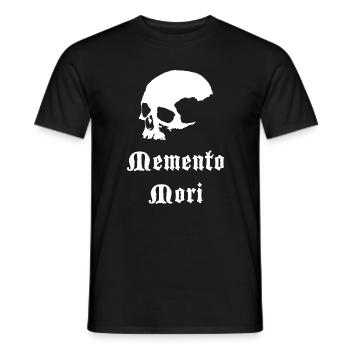 Schädel Memento Mori Gothic Druck - Männer T-Shirt - Schwarz - Vorne - AI Model Male 178 light (178cm)