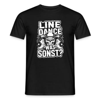 Line Dance Was Sonst Skull - Männer T-Shirt - Schwarz - Vorne - AI Model Male 178 light (178cm)