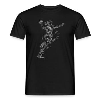 Cleanes Handball Artwork für Handball fuer Frauen - Männer T-Shirt - Schwarz - Vorne - AI Model Male 178 light (178cm)