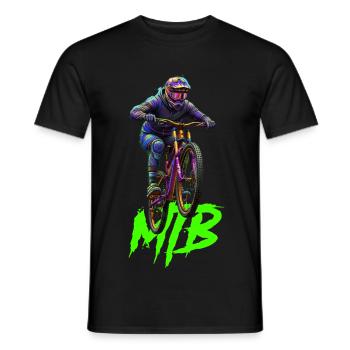 MTB bike - Männer T-Shirt - Schwarz - Vorne - AI Model Male 178 light (178cm)