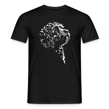 Cavapoo Silhouette Dog Dog Wilsigns - Men's T-Shirt - black - Front - AI Model Male 178 light (178cm)