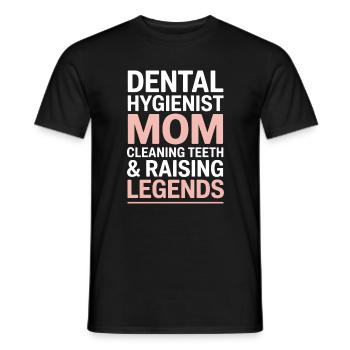 Maman hygiéniste dentaire - Cadeau fier de mère RDH - T-shirt homme - noir - Devant - AI Model Male 178 light (178cm)