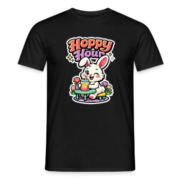 Rabbit I've had enough, I'm going to pet rabbits - Men's T-Shirt - black - Front - AI Model Male 178 light (178cm)