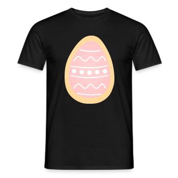 Biscuit Œuf de Pâques pastel - T-shirt homme - noir - Devant - AI Model Male 178 light (178cm)