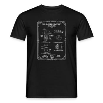 Diagramm der elektrischen Batterie - Männer T-Shirt - Schwarz - Vorne - AI Model Male 178 light (178cm)