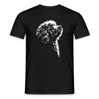 Chien en silhouette bolognaise Saucisses - T-shirt homme - noir - Devant - AI Model Male 178 light (178cm)