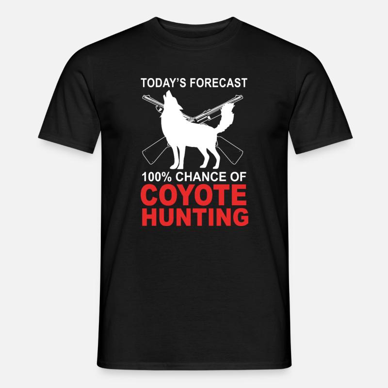 Kojote Jagd Jäger - Männer T-Shirt - Schwarz