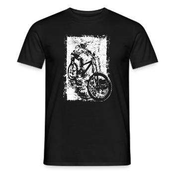 BMX VTT Descente Grunge Silhouette Grunge - T-shirt homme - noir - Devant - AI Model Male 178 light (178cm)